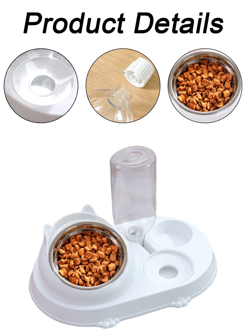 Kidle Dog Cat Bowl Water and Food Bowl Set Automatic Cat Bowl Cat Water Dispenser Automatic Water Dispenser Bottle Double Bowl - Image 3