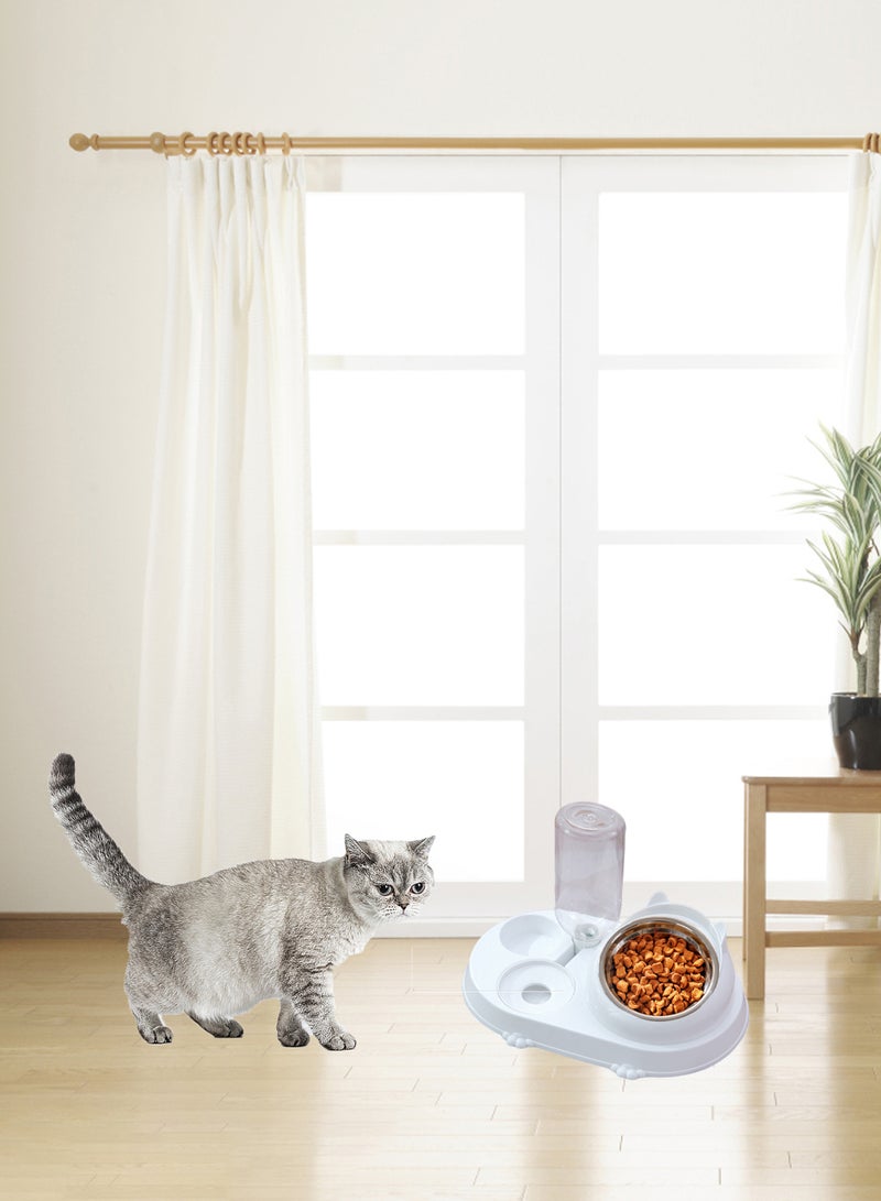 Kidle Dog Cat Bowl Water and Food Bowl Set Automatic Cat Bowl Cat Water Dispenser Automatic Water Dispenser Bottle Double Bowl - Image 5