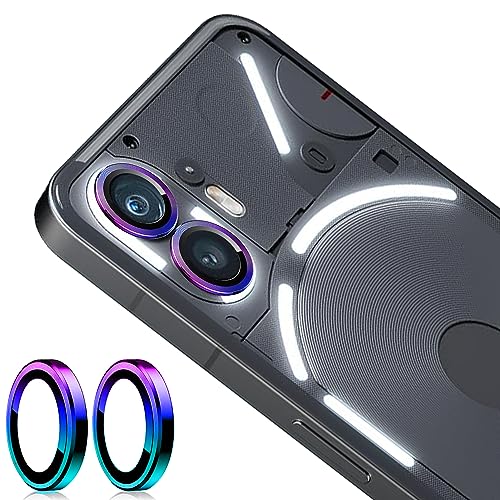 Zeking 2 Set for Nothing Phone 2 Camera Lens Protector ScratchResistant HD Clarity UltraThin 9H Tempered Glass with Aluminum Edging Individual Metal Lens Cover Color - Image 1