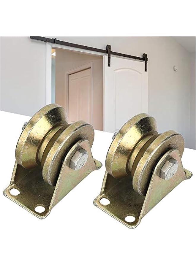 2 V Groove Caster , V Groove for stiffness Caster Wheel for Industrial Machines Carts , Sliding Gate , Groove Wheel Heavy Duty for stiffness Caster for V Track Rail Industrial Machines Carts  - Image 2