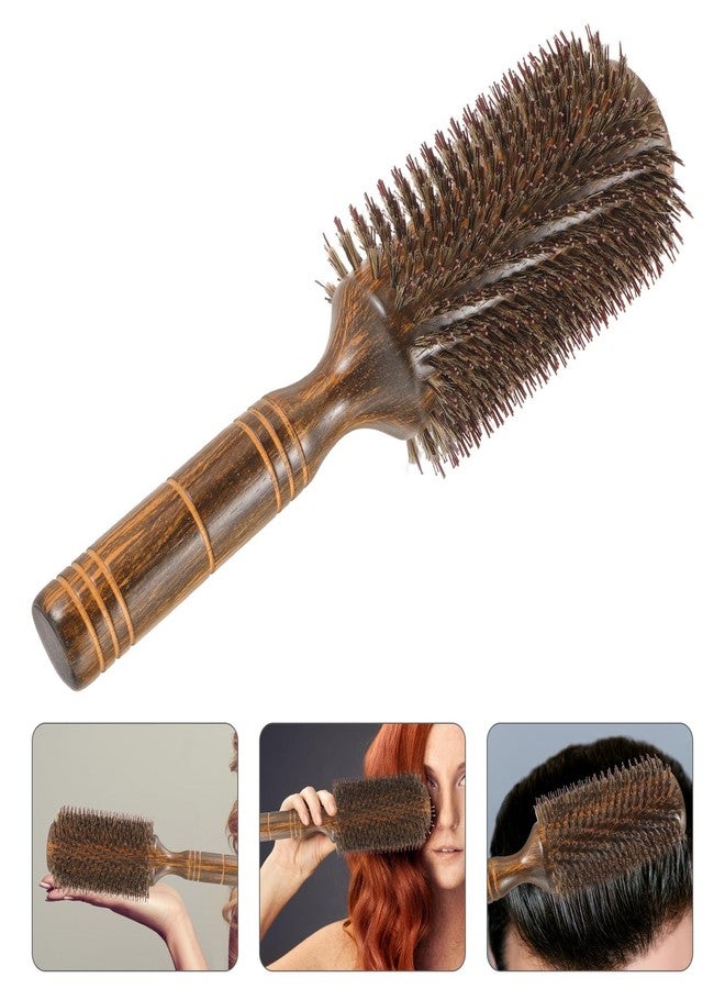 Beaupretty Hair Blow Drying Brush Roll Hair Brush Roll Pig Bristle Curling Comb Miss Bristle Hair Inside Buckle Handle Curly Hair Styling Brush Blow-dry Brush - Image 5