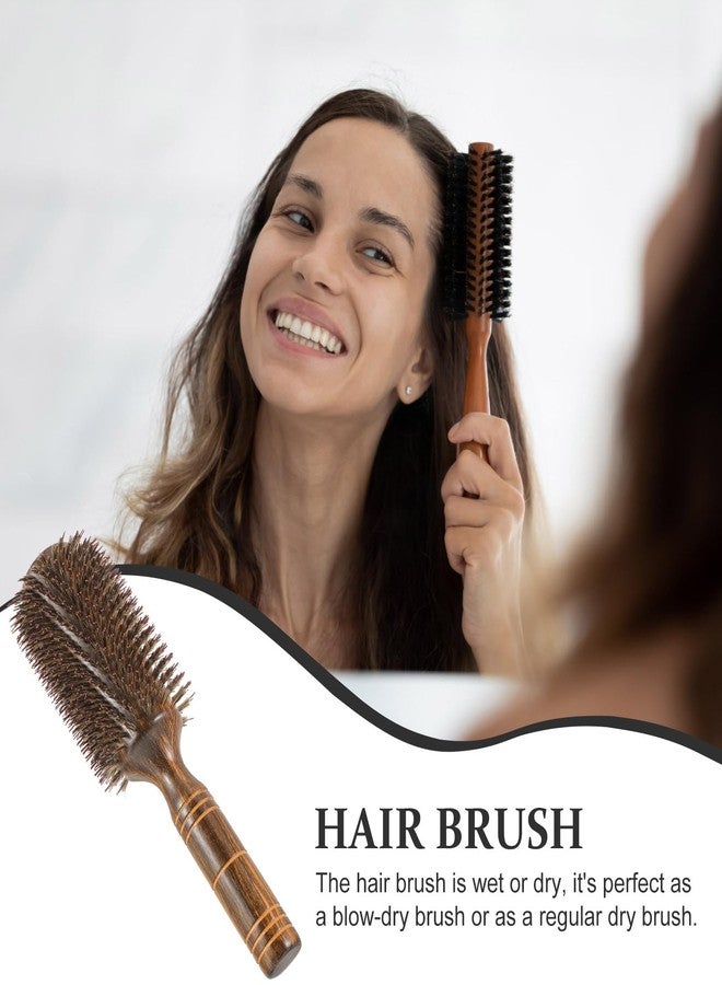 Beaupretty Hair Blow Drying Brush Roll Hair Brush Roll Pig Bristle Curling Comb Miss Bristle Hair Inside Buckle Handle Curly Hair Styling Brush Blow-dry Brush - Image 4