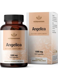 HERBAMAMA Angelica Root Capsules Organic Dong Quai Root Capsules Angelica Root Powder Vegan Supplemen Dong Quai Herb Pills 1000Mg 100 Caps  - Image 2