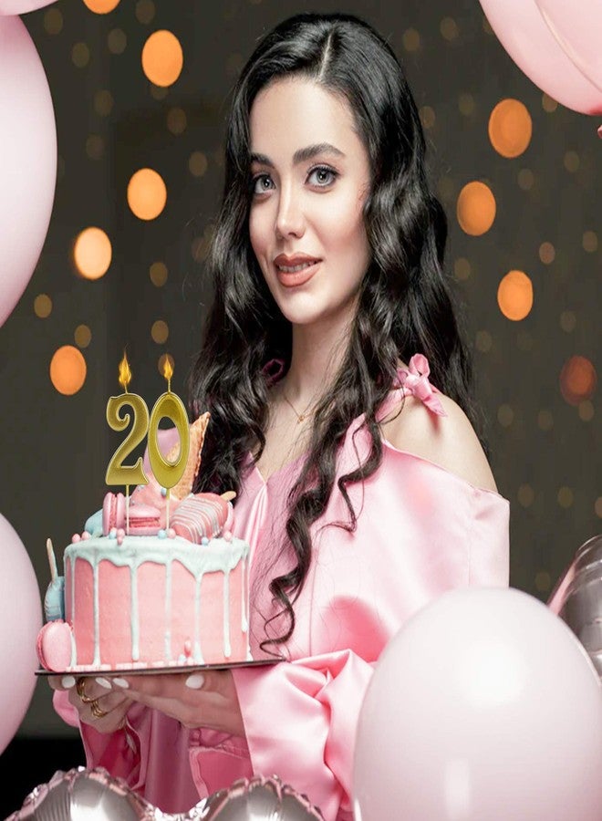 LHGOGO Gold 21st &12th Birthday Number Candles for Cake, Number 21 12 1 2 Glitter Candle Party Anniversary Cakes Decoration for Kids Women or Men - Image 4