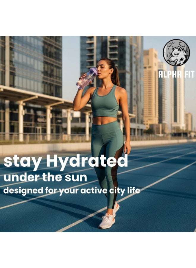 ألفا فت زجاجة ماء Alpha Fit سعة 650 مل (22 أونصة) مع 7 كبسولات عطرية – مادة Tritan خالية من BPA، مانعة للتسرب مع حزام، متوافقة مع كبسولات Air Up للأطفال والمراهقين - Image 2