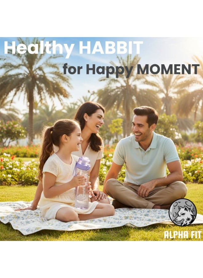 ألفا فت زجاجة ماء Alpha Fit سعة 650 مل (22 أونصة) مع 7 كبسولات عطرية – مادة Tritan خالية من BPA، مانعة للتسرب مع حزام، متوافقة مع كبسولات Air Up للأطفال والمراهقين - Image 4