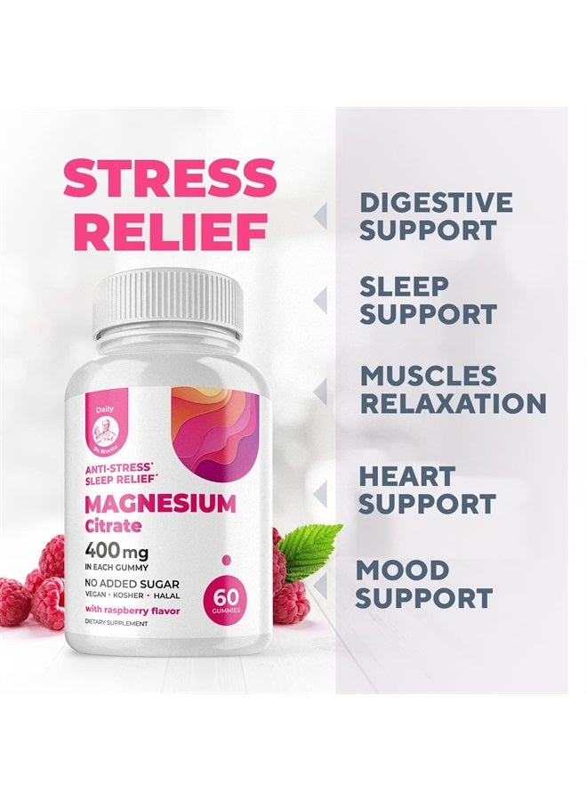 Dr. Moritz جواهر المغنيسيوم خالية من السكر - مكمل جواهر المغنيسيوم الهادئ للأطفال، جواهر المغنيسيوم الهادئة الخالية من السكر للأطفال والبالغين (60 حبة) - Image 3