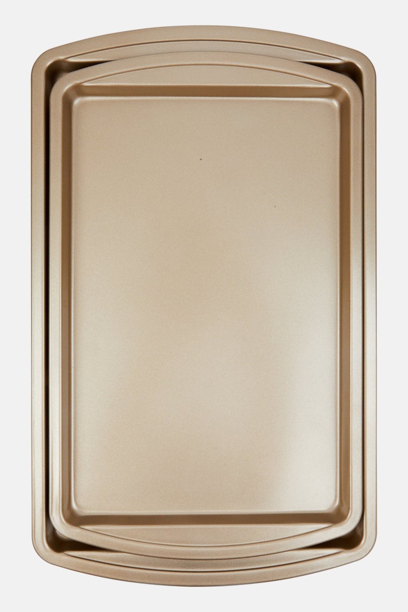 Bombay Set Of 2 Nonstick Cookie Sheet 46 L X 4 H X 25 W cm, Tan - Image 2