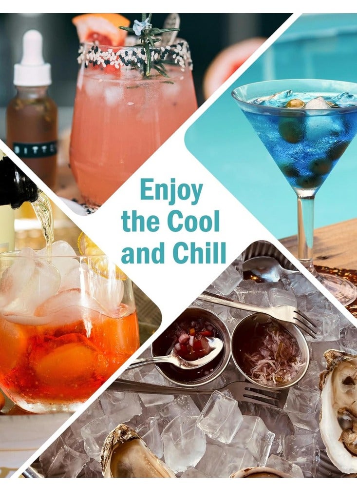 3-Piece Multicolour Food Grade Silicone Ice Cube Tray 19 x 12.3 x 2.5cm，Easy-to-Remove 15 Cubes for Party, Drinks and Frozen Liquids - Image 5