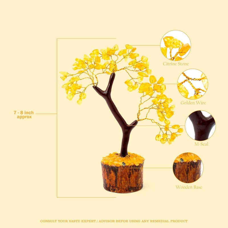 TREE MAISON CORONATING HOMES TREE MAISON CORONATING HOMES Crystal Natural Citirine Tree Size 910 Inch 100 Beads Natural Citrine Tree for Reiki Healing Vastu Correction Prosperity and Increased Creativity - Image 3
