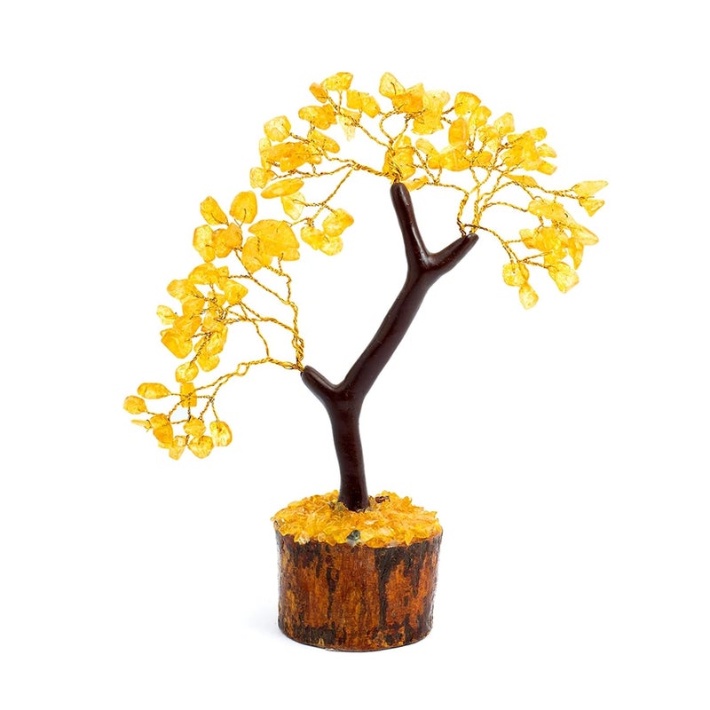 TREE MAISON CORONATING HOMES TREE MAISON CORONATING HOMES Crystal Natural Citirine Tree Size 910 Inch 100 Beads Natural Citrine Tree for Reiki Healing Vastu Correction Prosperity and Increased Creativity - Image 1
