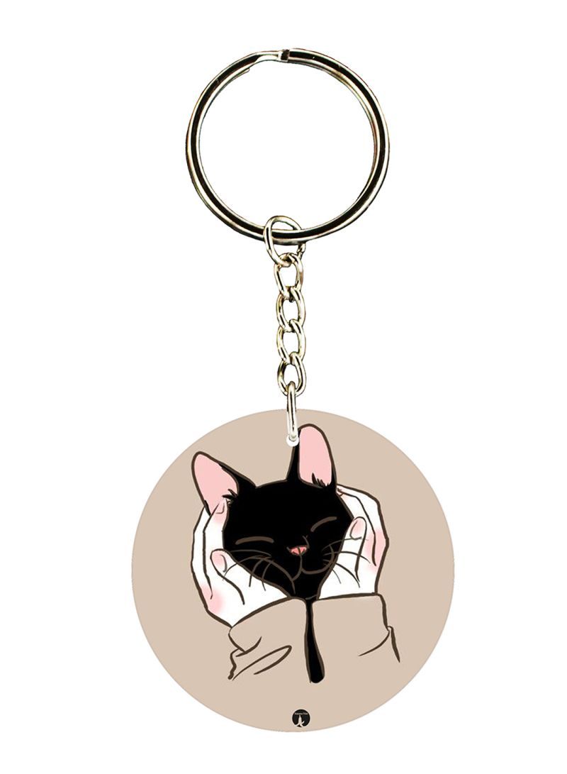 RKN Cat Printed Keychain