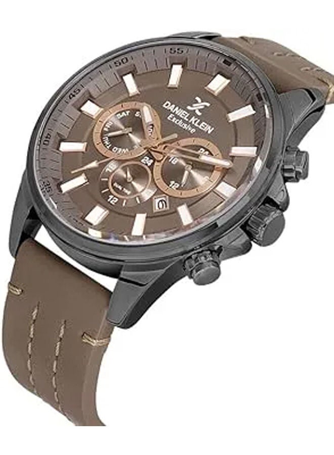 DANIEL KLEIN ساعة كرونوغراف جلدية DK.1.13286-5 - Image 2