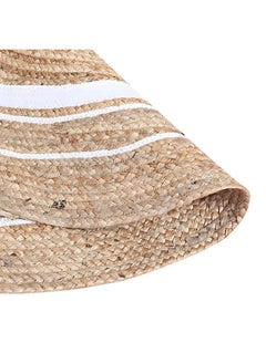 Kuber Industries Kuber Industries Hand Woven Braided Carpet Rugs|Round Traditional Spiral Design Jute Door mat|Mat for Bedroom,Living Room,Dining Room,Yoga,60x60 cm,(White)  - Image 2