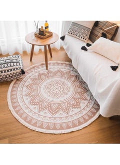 Cotton And Linen Retro Round Carpet Floor Mat