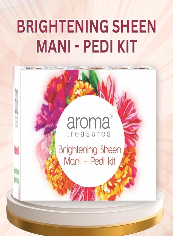 Aroma Treasures Brightening Sheen Mani-Pedi Kit |Arbutin, Lavender, Orange & Lemongrass for Skin Brightening & Tan Removal | 6-Step Manicure Pedicure Kit with Bath Salt, Scrub, Butter & Wrap - Image 3