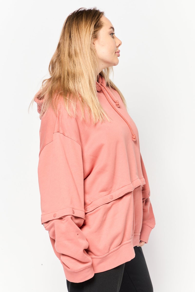 adidas Originals Women Sportswear Fit Long Sleeve Training Sweatshirts, Light Brown  - Image 3