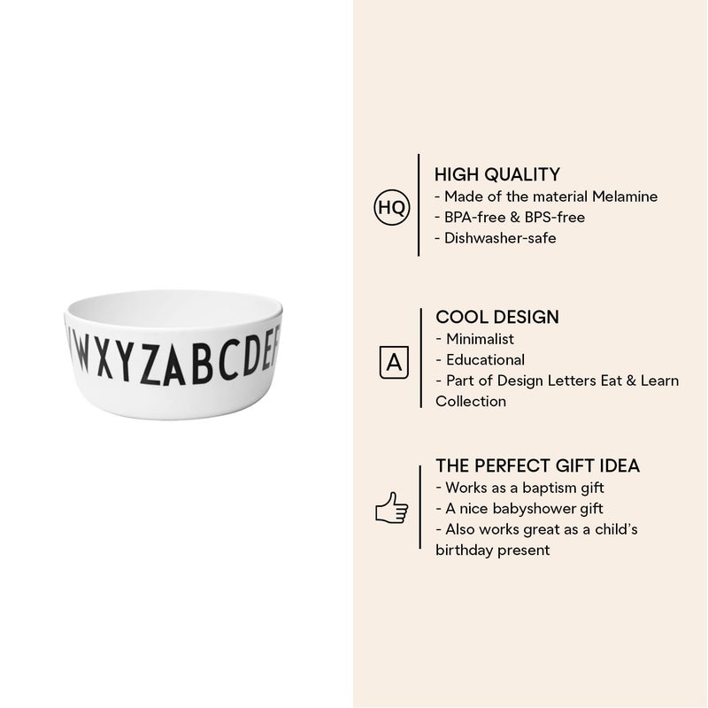 Design Letters 20201002BOWL Kids Alphabet Melamine Bowl for Salads, Pasta & Snacks - Image 2