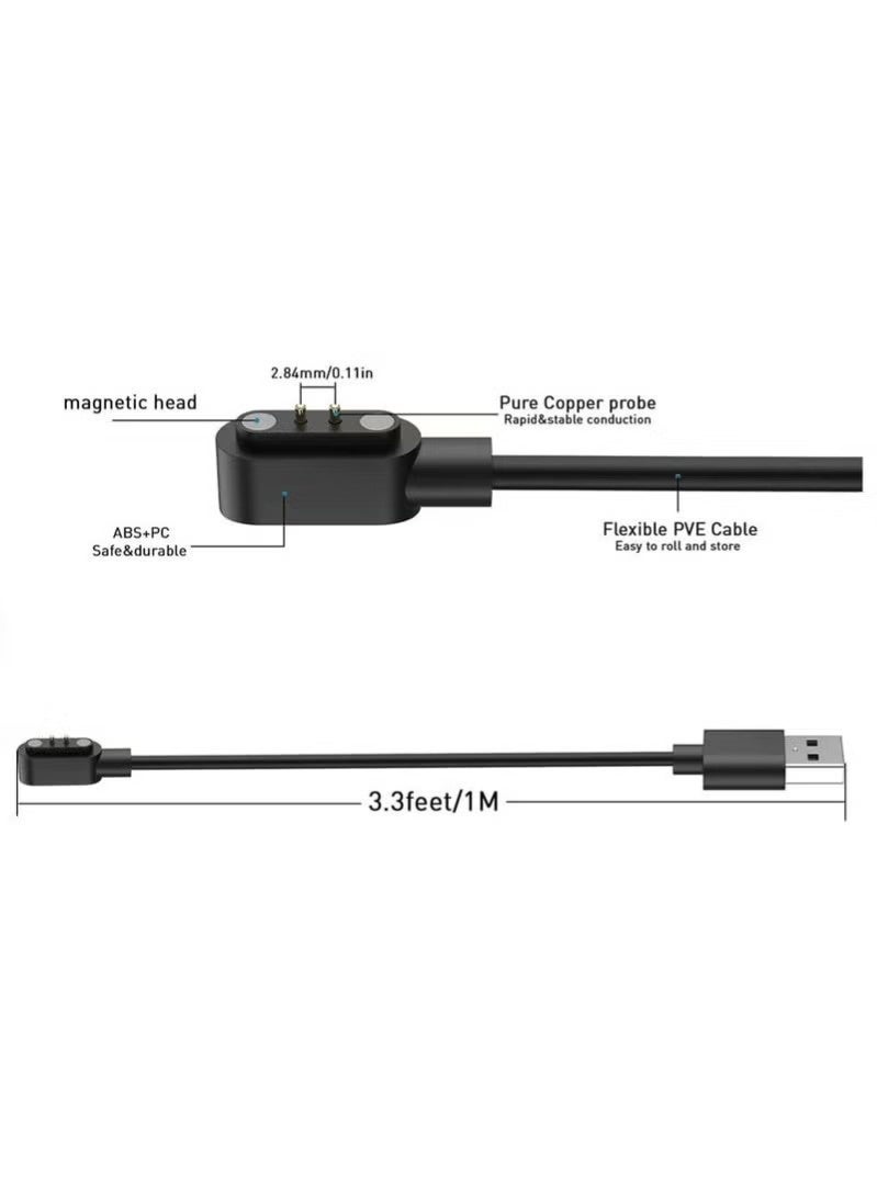2Pack Charging Cable for YAMAY VeryFitPro SW023 ID205L SW021 ID205U ID205S SW025 Uwatch 3 3S 2 2S - Image 3
