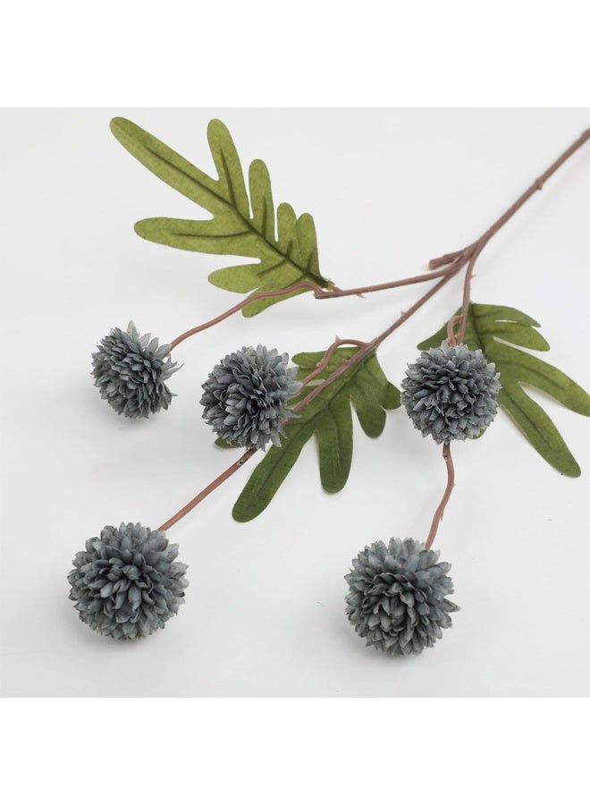 DUNISO 8 Pcs Pompom Mum Artificial Flower, Silk Small Mini Chrysanthemum Ball with Stem，Bulk Fake Mini Chrysanthemums，for DIY Bouquet Centerpieces Arrangements Shower Decorations - Image 5