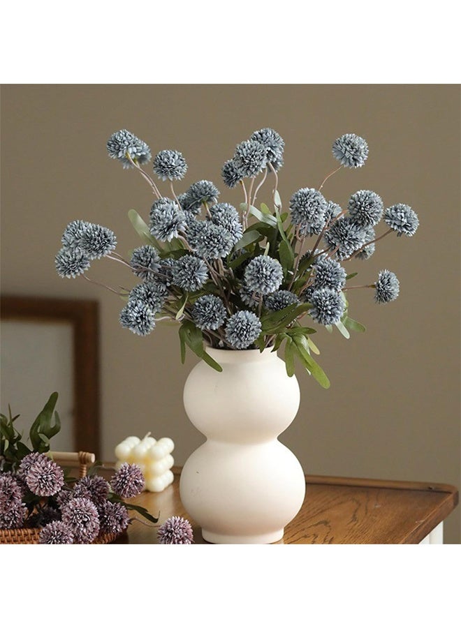DUNISO 8 Pcs Pompom Mum Artificial Flower, Silk Small Mini Chrysanthemum Ball with Stem，Bulk Fake Mini Chrysanthemums，for DIY Bouquet Centerpieces Arrangements Shower Decorations - Image 3
