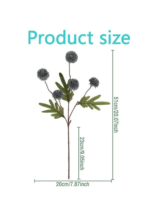 DUNISO 8 Pcs Pompom Mum Artificial Flower, Silk Small Mini Chrysanthemum Ball with Stem，Bulk Fake Mini Chrysanthemums，for DIY Bouquet Centerpieces Arrangements Shower Decorations - Image 2