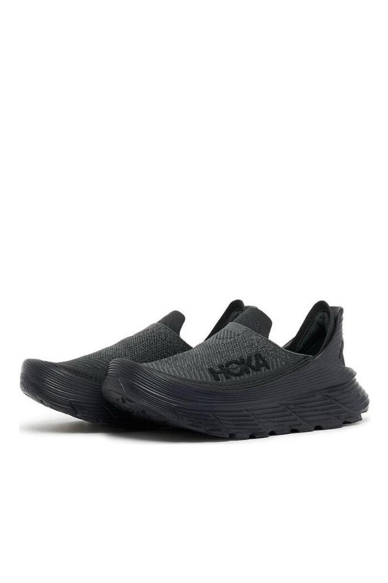Hoka Restore Lightweight Cushioning Slip-on Sneakers Shoes Black For Women/Men/Students - Image 2
