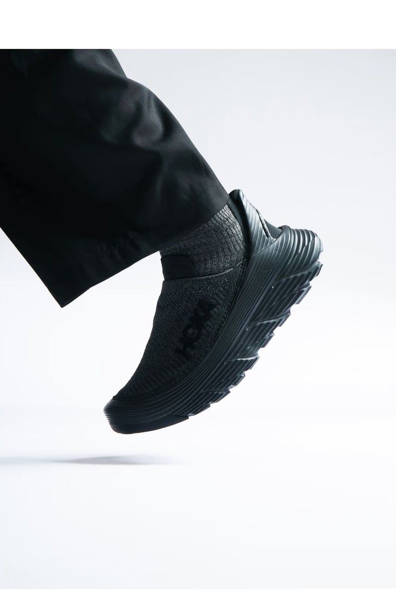 Hoka Restore Lightweight Cushioning Slip-on Sneakers Shoes Black For Women/Men/Students - Image 4