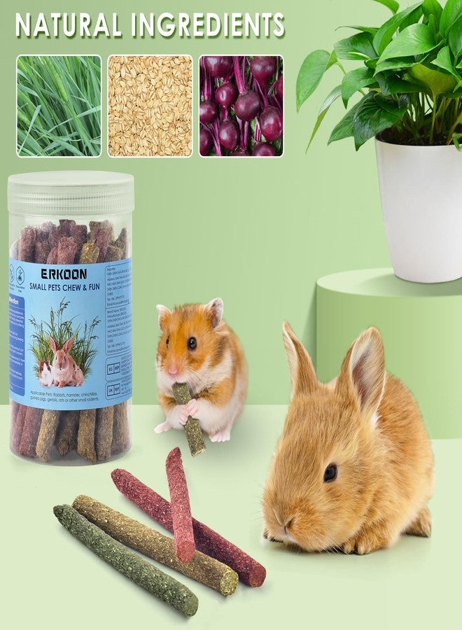 ERKOON 114Pcs Rabbit Chew Toys Timothy Hay Sticks, Guinea Pig Toys for Teeth Natural Molar Sticks Rabbits Treats for Bunnies, Chinchilla, Guinea Pigs, Gerbil, Hamster - Image 2