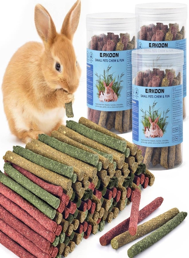 ERKOON 114Pcs Rabbit Chew Toys Timothy Hay Sticks, Guinea Pig Toys for Teeth Natural Molar Sticks Rabbits Treats for Bunnies, Chinchilla, Guinea Pigs, Gerbil, Hamster - Image 1