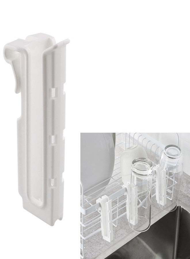 WHYHKJ 4PCS Plastic Cup Dish Drainer Kitchen Shelf Accessories Drying Hooks for Hanging Cups Chopsticks Loofah White - Image 4