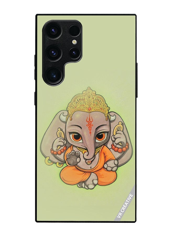 VR CREATIVE Protective Case Cover For Samsung Galaxy S25 Ultra Ganpati Bappa Design Multicolour