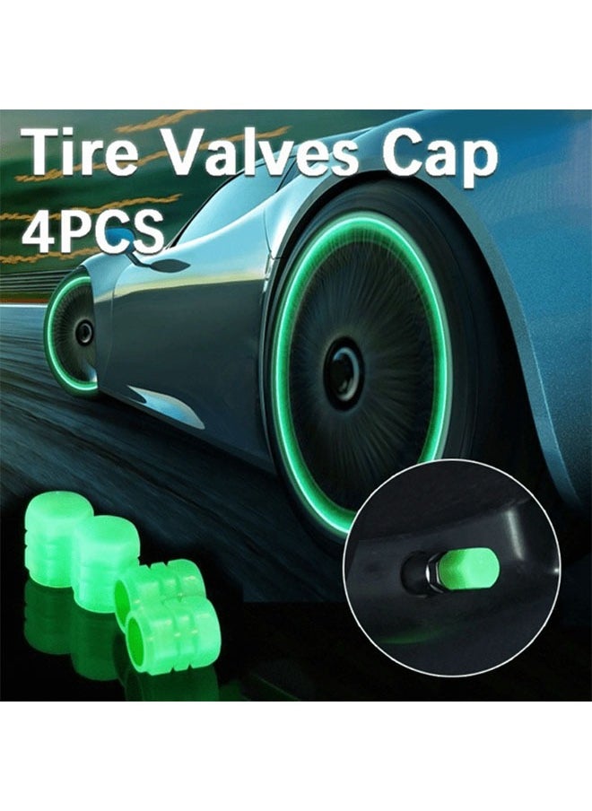 Generic 4 Piece Car Tire Valve Cap Self Luminous  - Image 1