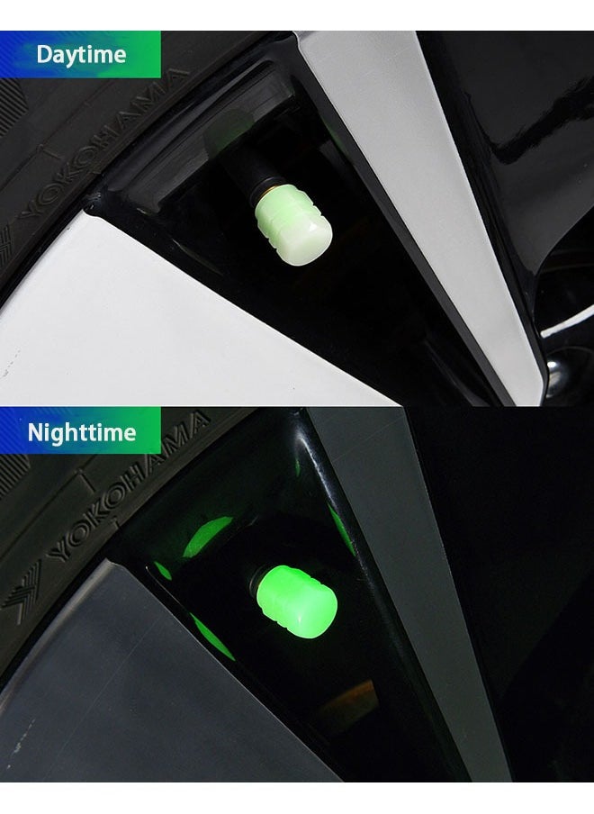 Generic 4 Piece Car Tire Valve Cap Self Luminous  - Image 4