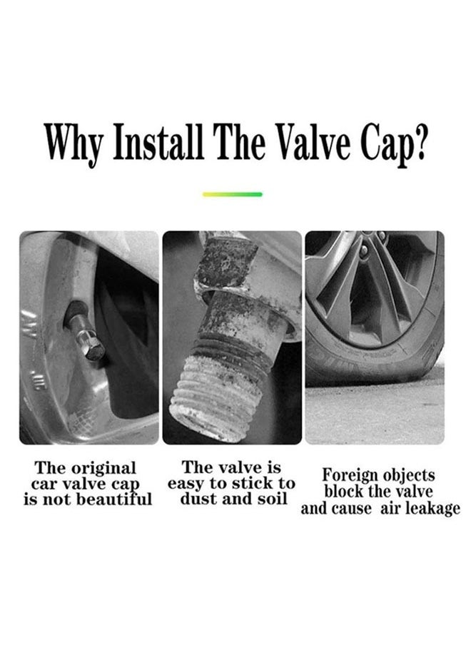 Generic 4 Piece Car Tire Valve Cap Self Luminous  - Image 5
