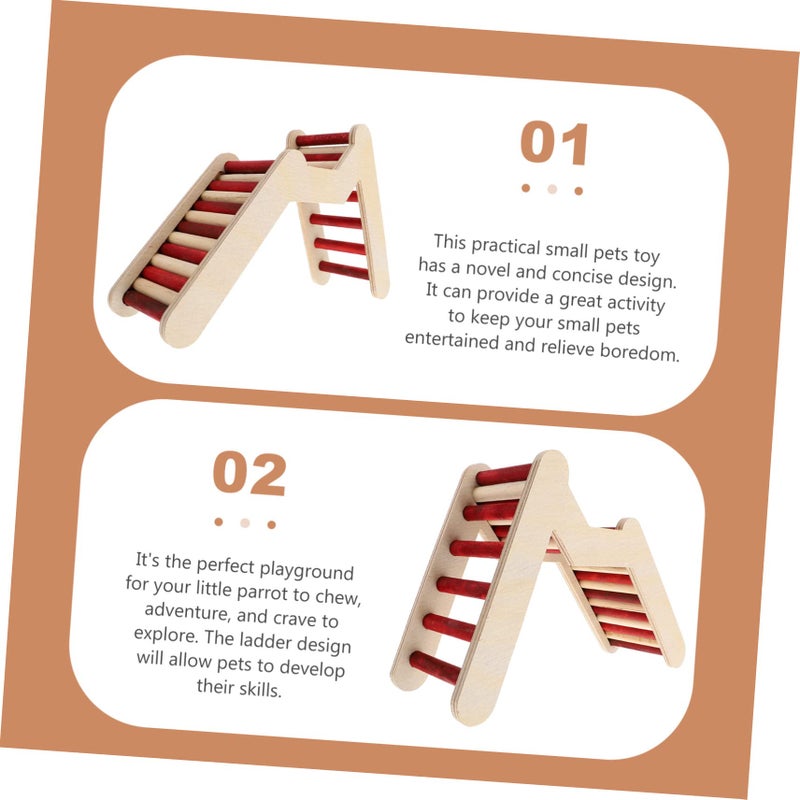 Wooden Hamster Ladder Toy 20 Inch Climbing Ramp For Chinchillas Small Animals Pet Supplies - Image 3