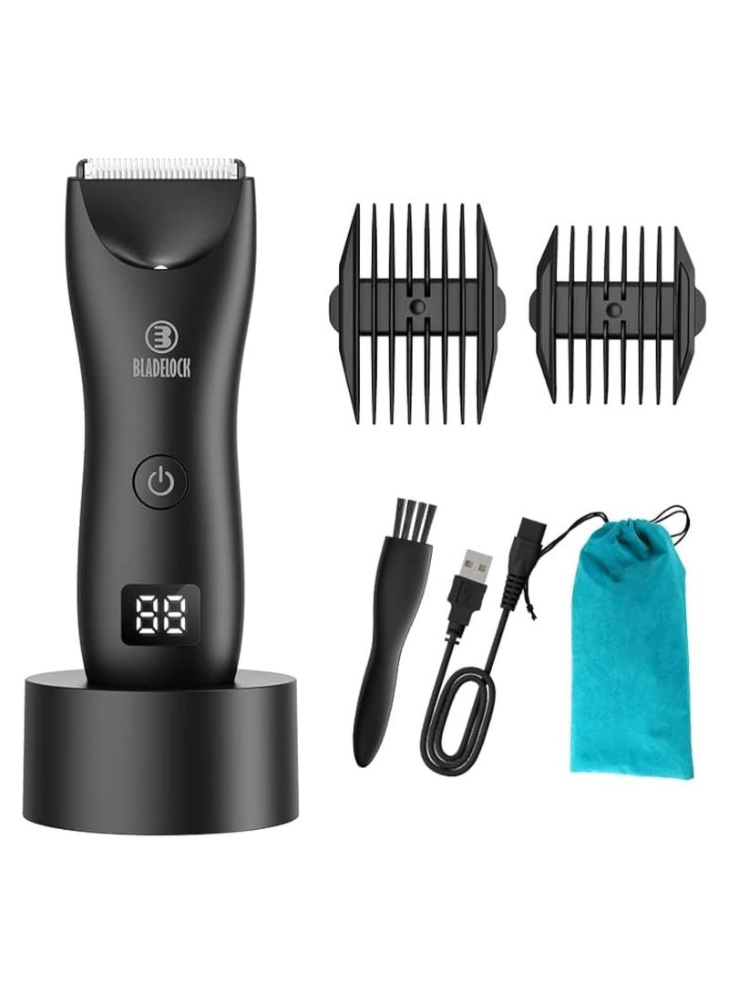 ENSSU Body Hair Trimmer, For Men and Women, All-in-one Hair Clipper with Adjustable Guide Comb Ceramic Clipper Heads, Male Hygiene Razor Clippers with Charging Dock, Waterproof - Image 1