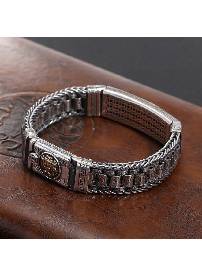 Woven Retro Cool Fashion Domineering Distressed Bracelet Gift Jewelry For Men Women  - Image 4