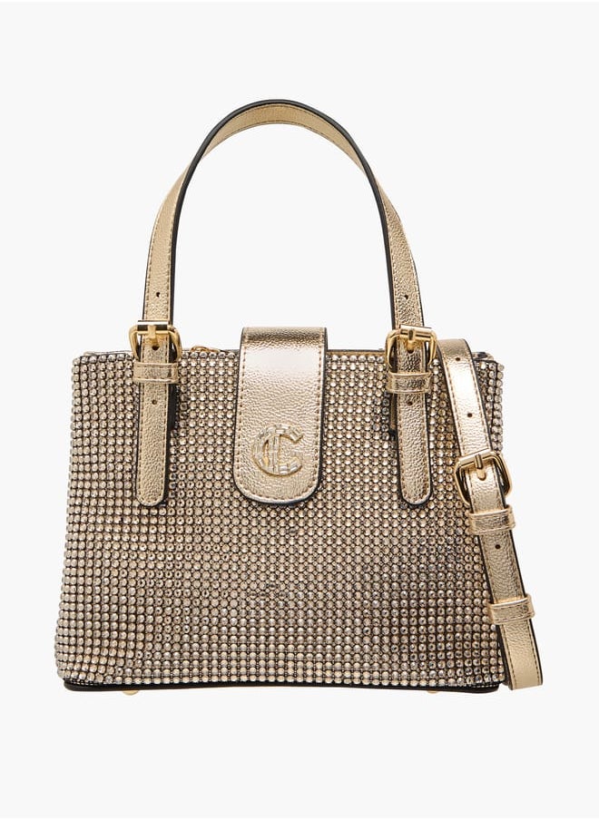 Le Confort Women Embellished Tote Bag with Zip Closure and Detachable Strap  - Image 1