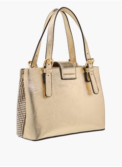 Le Confort Women Embellished Tote Bag with Zip Closure and Detachable Strap  - Image 4