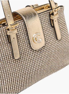 Le Confort Women Embellished Tote Bag with Zip Closure and Detachable Strap  - Image 5