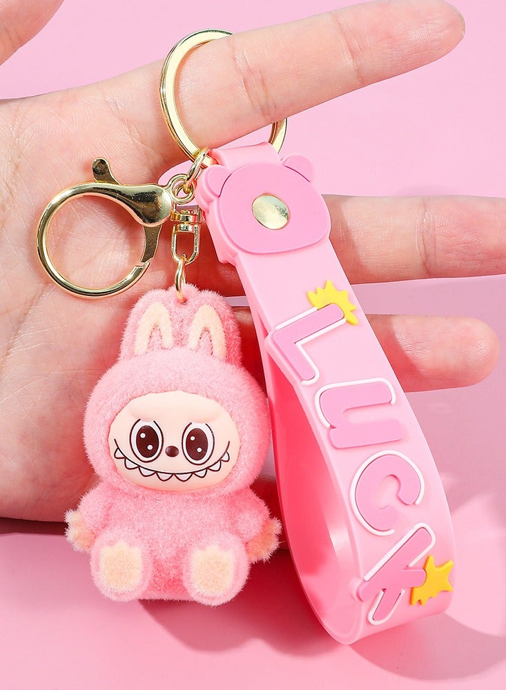 Aramu Aramu labubu Key chains, cartoon bucktoothed dolls, schoolbags, pendants, car key chains, small gifts - Image 2