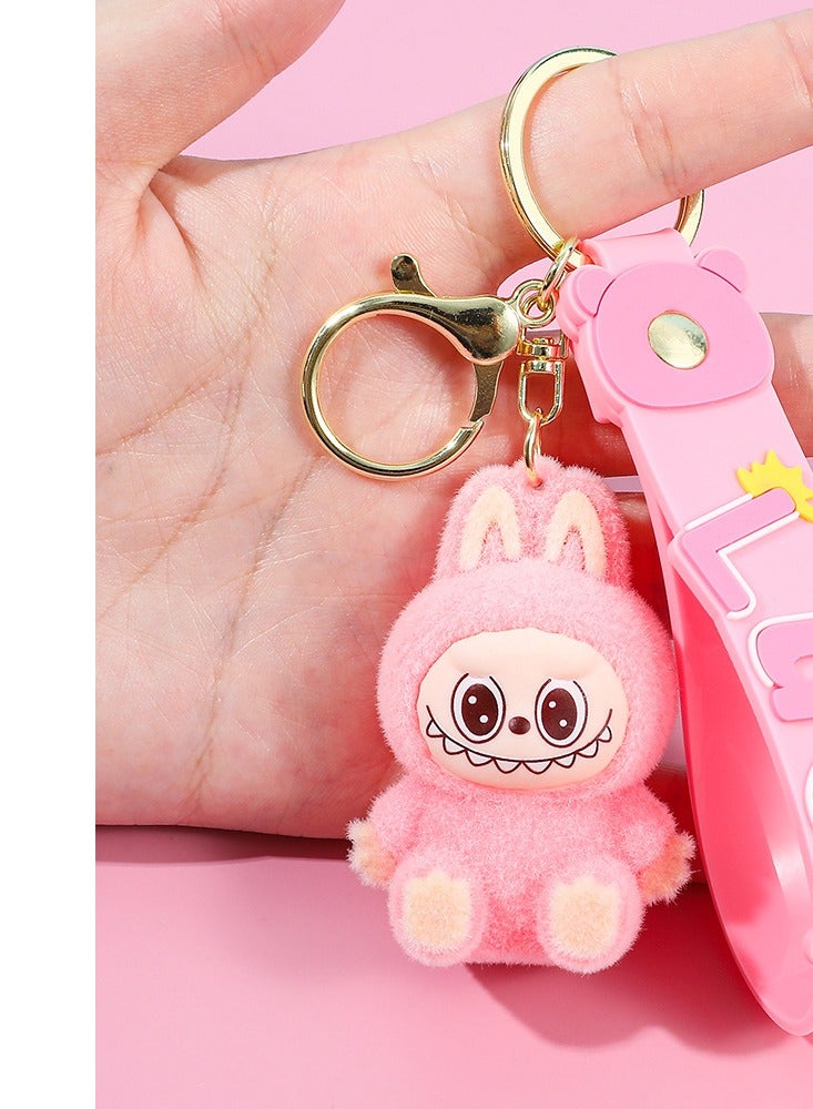 Aramu Aramu labubu Key chains, cartoon bucktoothed dolls, schoolbags, pendants, car key chains, small gifts - Image 1