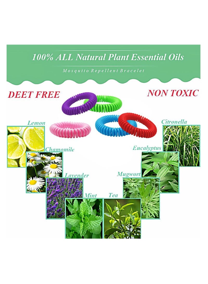MIXDE Mosquito Bracelets 10 Pack Individually Wrapped DEET Free  Natural and Waterproof Band  - Image 4