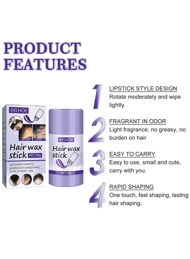 EELHOE Hair Wax Stick，Set Hair Breaker Cream 40g - Image 2
