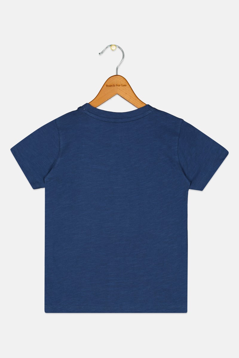 Hamleys Toddlers Boy Crew Neck Short Sleeve Graphic Print T-Shirt, Navy - Image 3