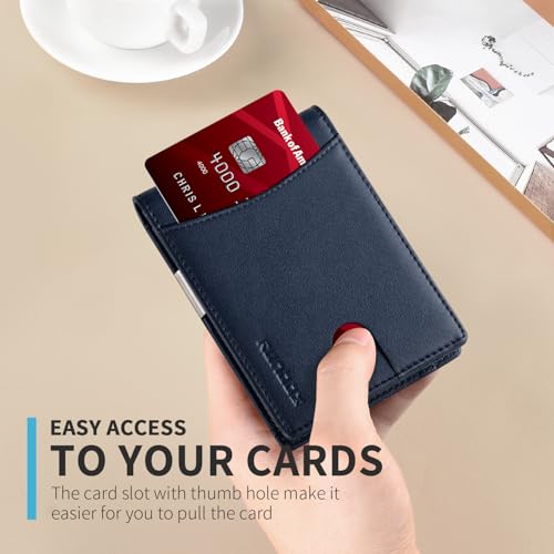 RUNBOX Money Clip Slim Wallets for Men RFID Blocking 11 Card Holder Minimalist Small Leather Bifold Men's Front Pocket Wallet Gift Box - Image 4
