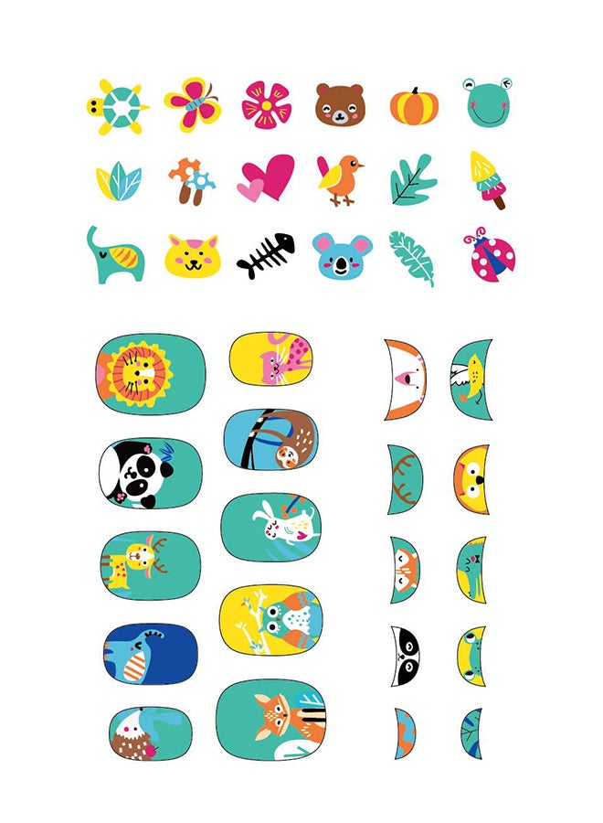 Avenir ملصقات أظافر لامعة  حيوانات  | تصاميم عصرية! مع 38 ملصق ملون ومؤقت أنيق - Image 3