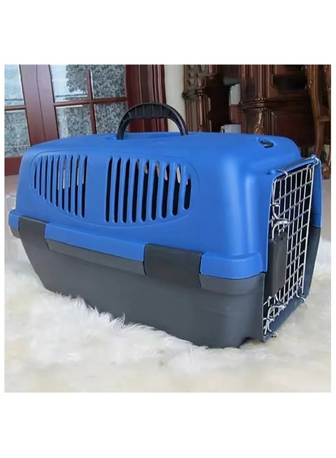 Portable plastic crate for dogs and cats is perfect for travel, training or temporary containment