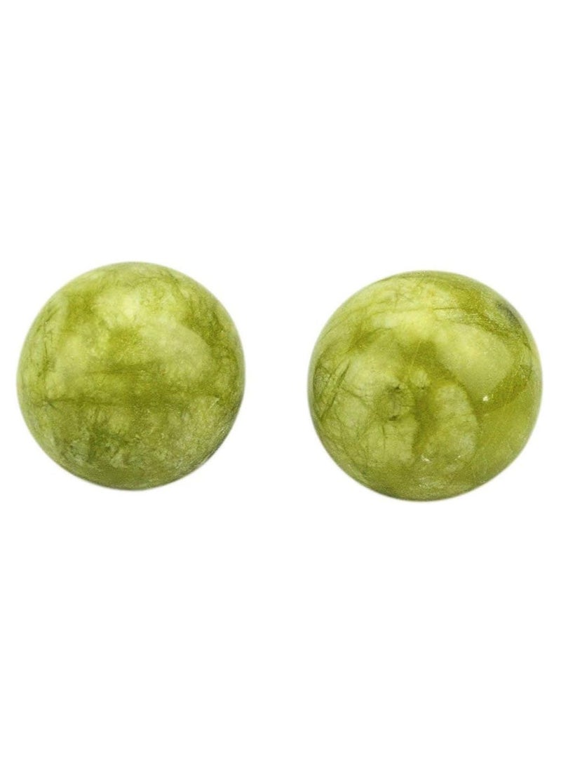 Rubik 2inch Light Green Marble Fitness Ball Handball, Baoding Balls Health Stress Relieve Hand Exercise - Image 1